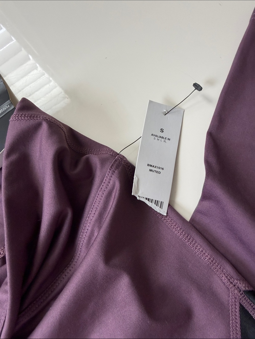 BCBGMaxAzria Girls Mauve Purple Colorblock Performance Leggings - Picture 4 of 7